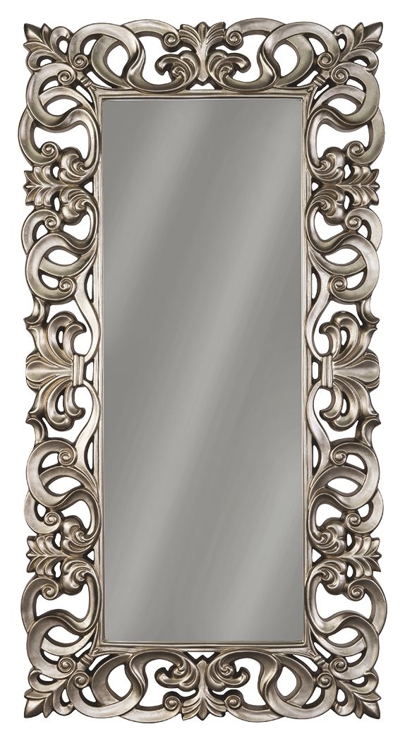 Lucia - Antique Silver Finish - Floor Mirror